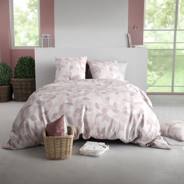 Parure de lit 220x240 cm en coton ambre 57 fils pour lit double