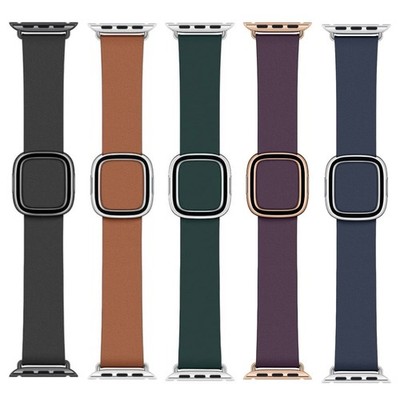Genuine Apple Watch Leather Modern Buckle Strap Band 42mm 41mm 40mm ALL COLOURS