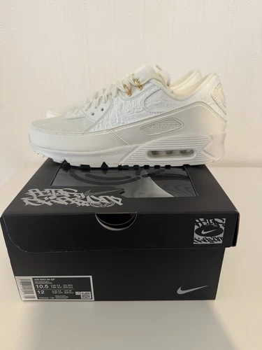 Slawn X Nike Air Max 90 UK9.5 bianco vela nuove di zecca in mano