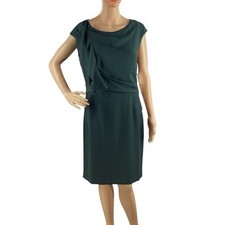 Eliza J Green Ruffle Sheath Cocktail Dress Size 8