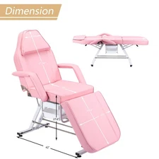 Massage Salon Tattoo Chair with Two Trays Esthetician Bed with Hydraulic Stool,M