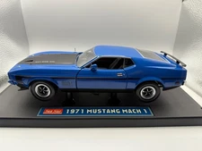 1:18 Sun Star 1971 Ford Mustang Mach 1 vintage rare Blue 3601 Original box MINT