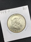 1948-D 50C FRANKLIN SILVER HALF DOLLAR BU 90%