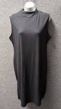 AJC Ribbed Bodycon Dress Black UK 18 LN061 KK 25