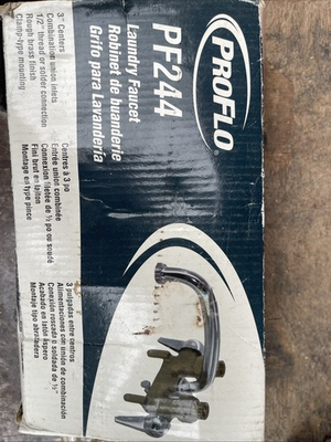 #ad PROFLO PF244 TWO HANDLE LAUNDRY FAUCET CLAMP TYPE MOUNTING CHROME $31.99