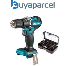 Makita DHP487Z 18V LXT Lithium Brushless Combi Hammer Sub Compact + 30PC Set 