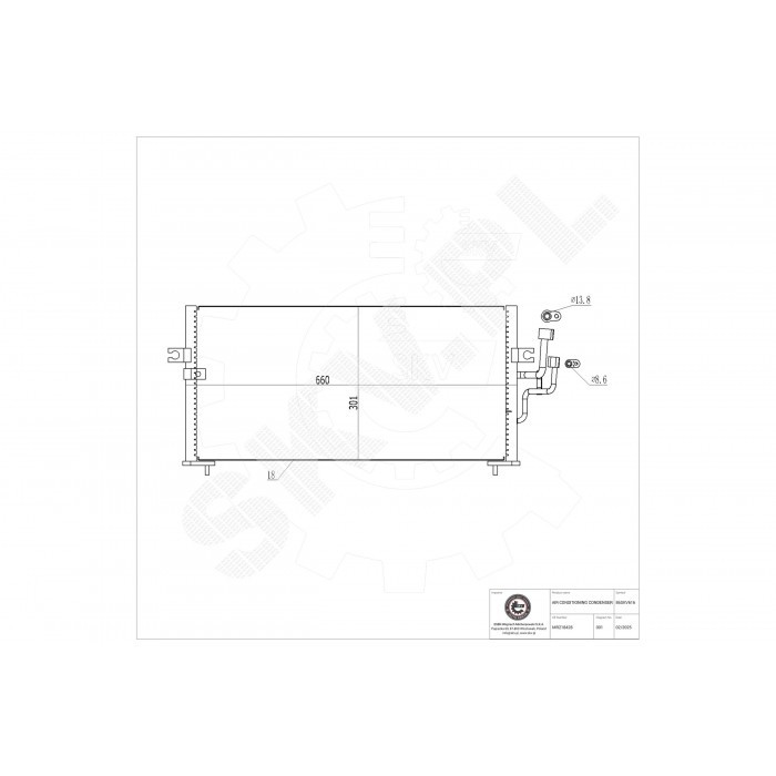 Condenseur de climatisation MR218428 à haute dissipation thermique pour Colt 5 et Lancer 6