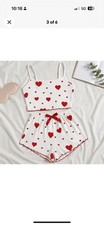 Women's Pajamas Sleepwear 2 PCS Short Tank Top And Short Casual Love Printing