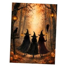 Halloween Diamond Art Kits for Adults - Witch Diamond 12x16 Inch 01-Halloween