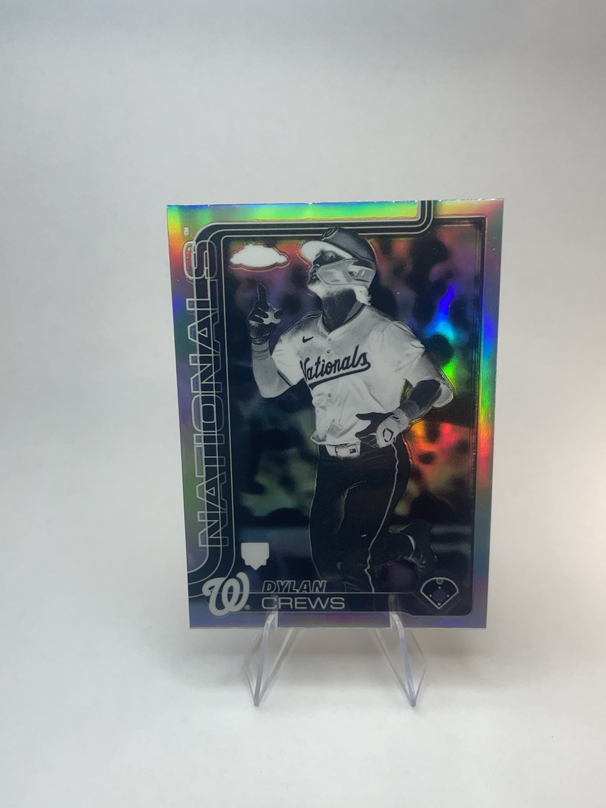 2025 Topps Chrome - Dylan Crews - Nationals - Negative Refractor SP #146 (RC)