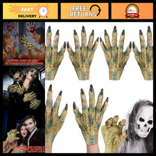 2 Pairs Halloween Monster Gloves Zombie Hands for Cosplay  Party Fun