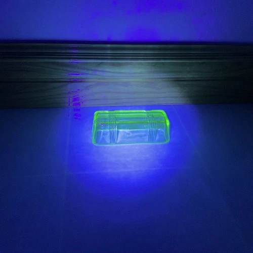 Vtg Hazel Atlas Green Glass Butter Dish Uranium depression Top Lid Replacement