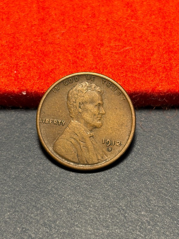 (#102960) Lincoln Wheat Cent:  1912 S  VF+  Better date!