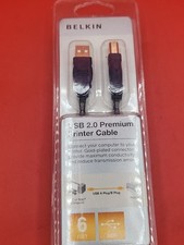 Belkin USB 2.0 Printer Cable 6 Feet NEW