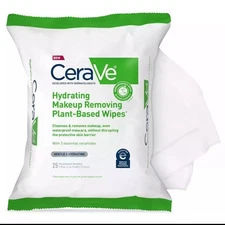 CeraVe Hydrating Makeup Remover Wipes Cleansing Wipes for Sensitive Skin 25 ct