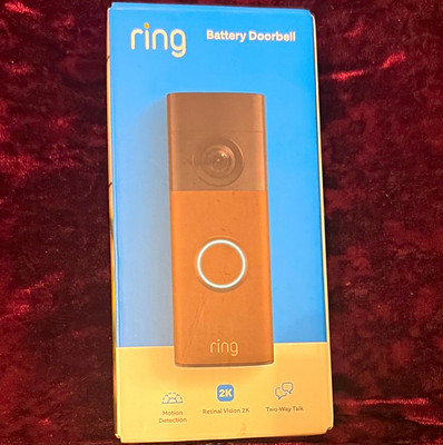 Ring Battery Doorbell (2nd Gen) 2K Wi Fi Motion, 2 Way, Battery Matte Mocha