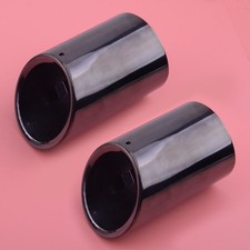 2x Black Stainless Rear Exhaust Pipe Tail Muffler Tip Fit For Toyota Camry 18-22