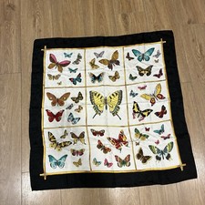 Butterflies Print Silk Hand Rolled Scarf