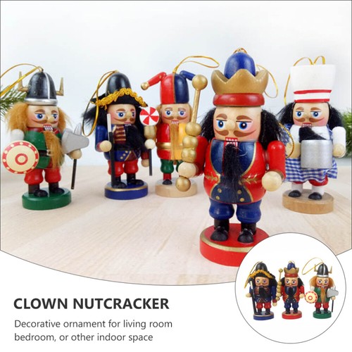 6 Pcs Nutcracker Puppet Clown Nutcracker Traditional Nutcracker Figures - Picture 3 of 12