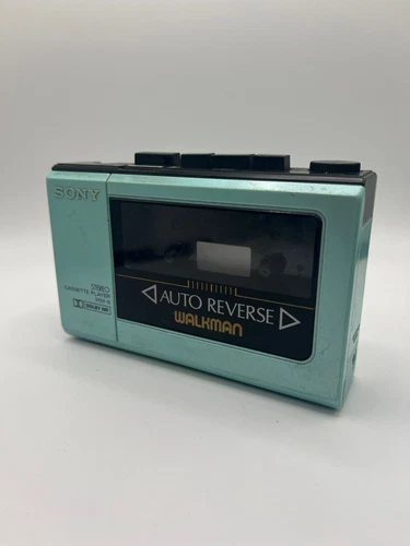 Sony Walkman WM-6 Stereo Cassette Player FOR PARTS Blue Used Vintage