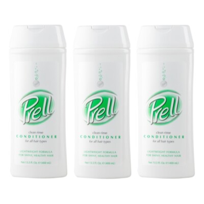 3 Pack PRELL Moisturizing Clean Rinse Conditioner, 13.5 oz each