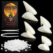 Cosplay Halloween Dentures Zombie Ghost Devil Werewolf Teeth Box Packed Gift Pro