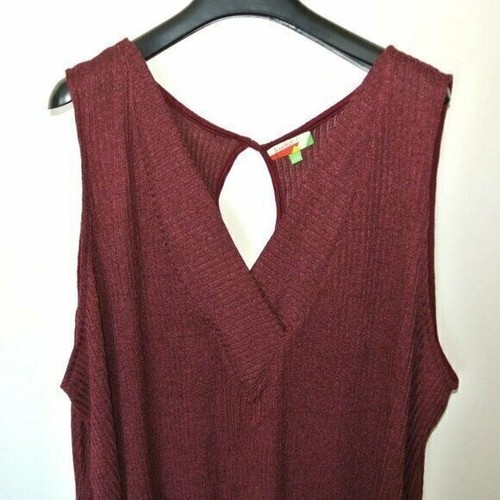 Modcloth Fervour Wine Color Sleeveless V Neck Top - Picture 7 of 15