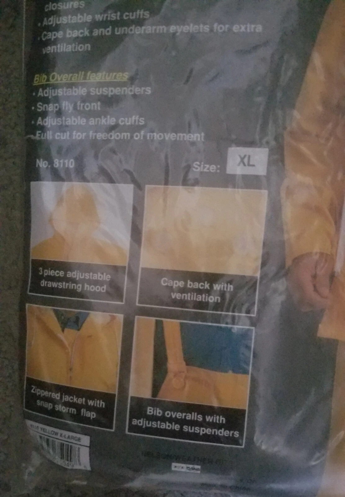 Rainsuit - Weather-Rite Commercial Rainsuit / Yellow / New in Package / Size XL image 6