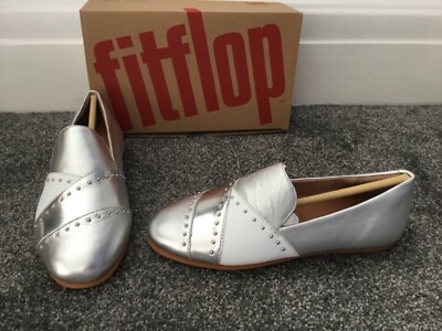 Fitflop Shoes Fitflop Silver Loafers NEW WITH BOX Fitflop LENA