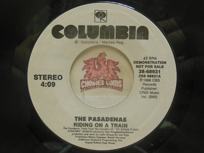 Promo! Pasadenas   Riding On A Train / Same, 45 RPM VG (HF)