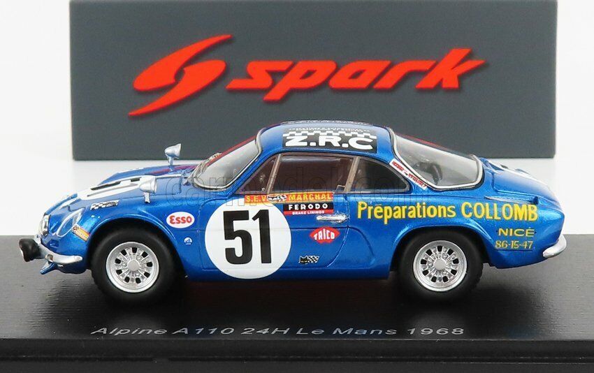 Alpine A110 #51 24 H Le Mans 1968 Collomb Lacarreau Spark S6103 1
