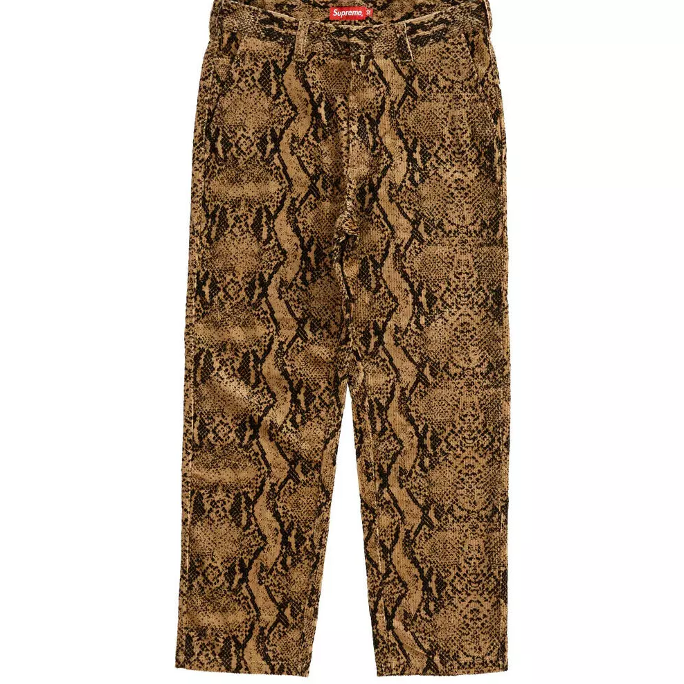 Pantalon de vol Supreme Corduroy peau de serpent taille 32   SUP COFPSWS