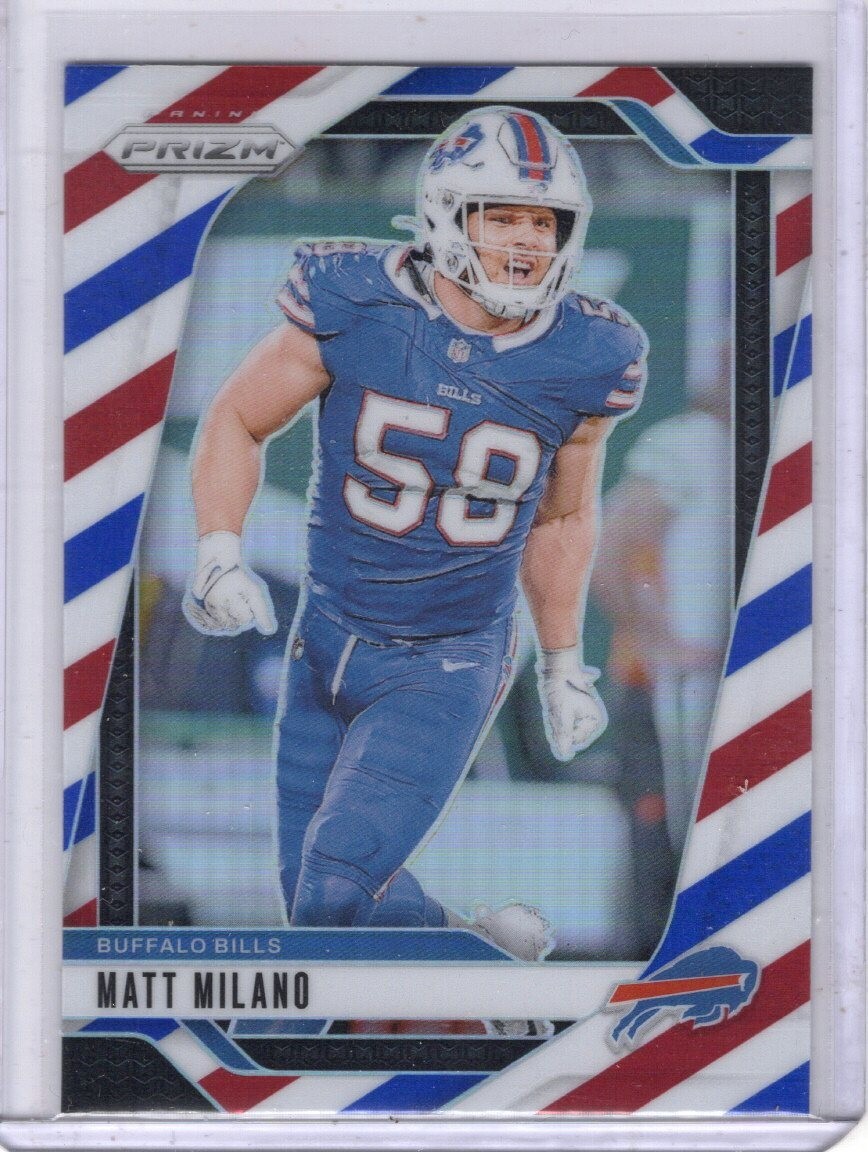 2024 Panini Prizm Red White Blue Prizm #33 Matt Milano Buffalo Bills
