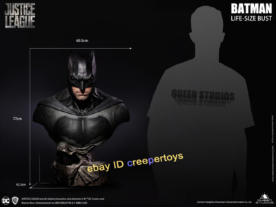 Queen Studios Batman 1/1 life size Bust Resin Statue Justice