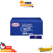 Kraft Real Mayo Mayonnaise Single Serve Packets, 200 Ct   Convenient  Creamy
