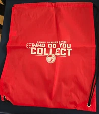 Panini America Red Drawstring Sports Backpack Bag in Red