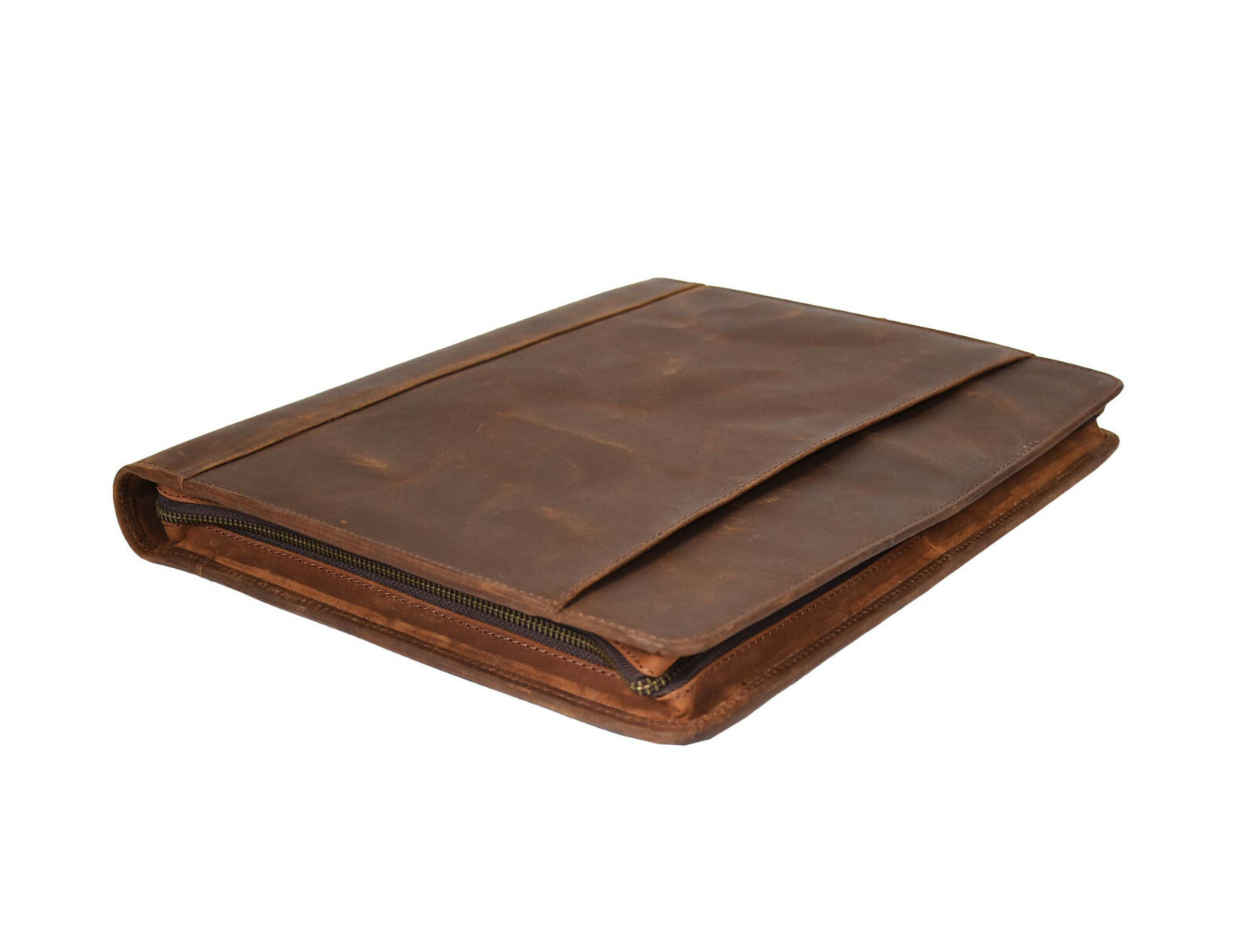 Vintage tooled leather Folder / Large Portfolio Made in Bulgaria