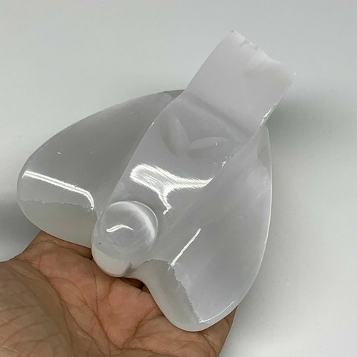 378.9g, 4"x3.4"x1.8"Natural Selenite (Satin Spar) Angel Crystal @Morocco,B8980 - Picture 7 of 11