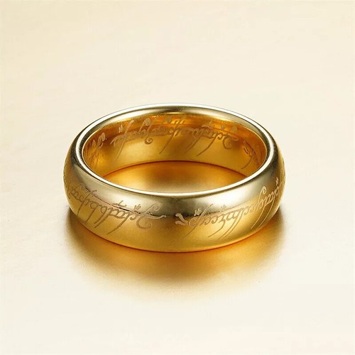 Anello Signore degli Anelli Tungsteno Gli Anelli del Potere Stagione Catena Anello Regalo Natale - Foto 2 di 8