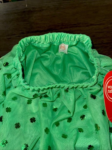 St. Patrick’s Day Irish Green Shamrock Tutu Skirt Tulle Mesh Girls Sz 4 5 6 7 8 - Picture 3 of 3