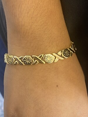 XOXO Kisses and Hugs Bracelet Stainless Steel 14k Gold Plated/wholesale