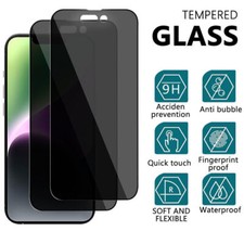 For iPhone 14 13 12 11 X XS XR Privacy Screen Protector Anti-Spy Tempered Glass