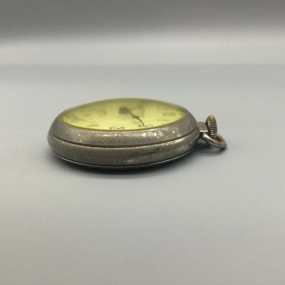 Reloj Bolsillo De Colección Ingraham Viceroy Cuadrante Tono Plateado Esfera Crema PARA REPUESTOS REPARACIÓN Foto 4 de 4