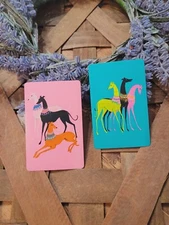 Vintage Art Deco Dog Playing Cards, Greyhound cards, Trade Swap Cards, Arrco