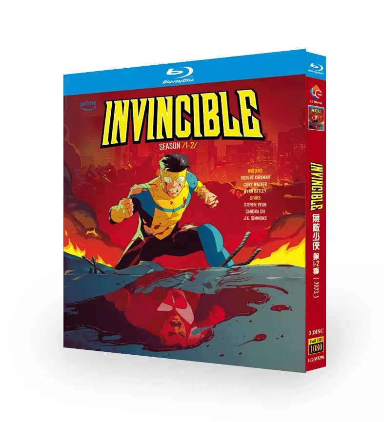 Invincible Season 1-2 TV Series 3 Disc All Regin Blu-ray Boxed BD