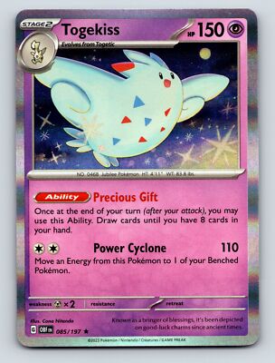 Stage 2 Togekiss HP 150 Precious Gift Ability Cyclone Attack Mystic