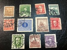 11 Czechoslovakia early issue stamps Used EV10