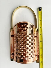 Vintage Solid Copper And Brass 8" Cheese Grater Zester