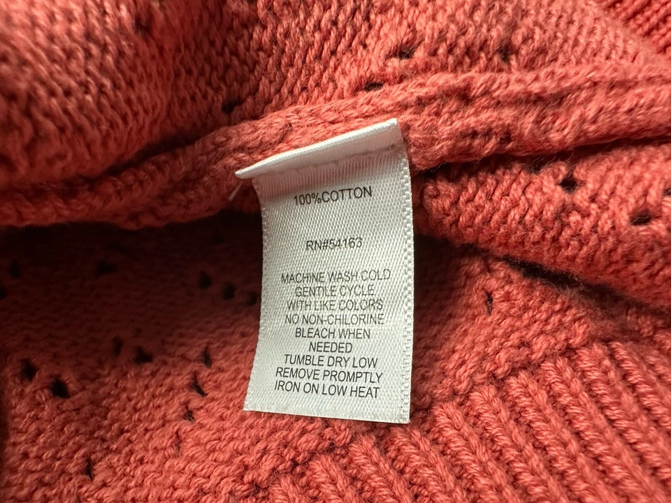 Andrew Marc Нью-Йорк выцветший розовый оборки v-образным вырезом вязаный свитер женщин размер маленький - Изображение 4 из 4