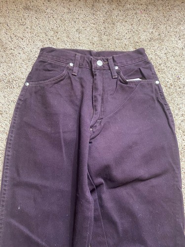 Vintage Wrangler Women’s Purple Western Denim Jeans Size 24x34 Made in USA - Picture 3 of 7